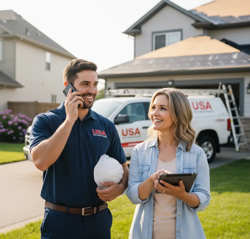 USA Roof Repair Experts customer support in Zimmerman